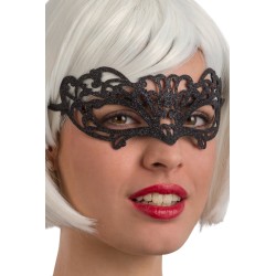 Ansiktsmask - Black glitter mask