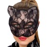Ansiktsmask - Black cat lace mask