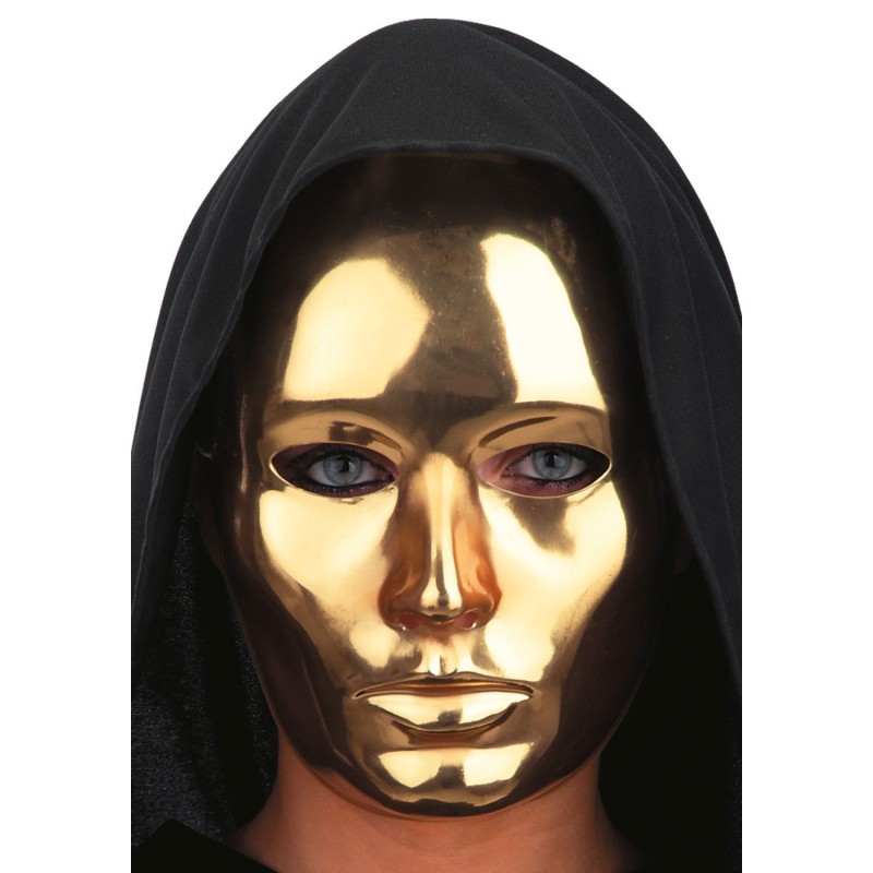 Ansiktsmask - Gold Metallic face - Eyes wide Shut