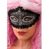 Ansiktsmask - Black mask with lace and strass