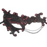 Ansiktsmask - Black/red chinless mask