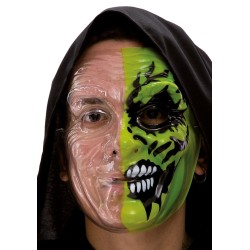 Ansiktsmask - Green half face painting