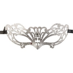 Ansiktsmask - Silver glitter mask