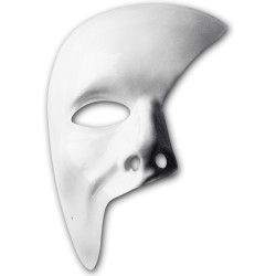 Ansiktsmask - Half face white Phantom of the opera mask