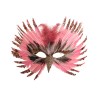 Ansiktsmask - Pink precious feathers mask with beak and glitter