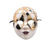 Ansiktsmask - White, gold and black Venetian mask