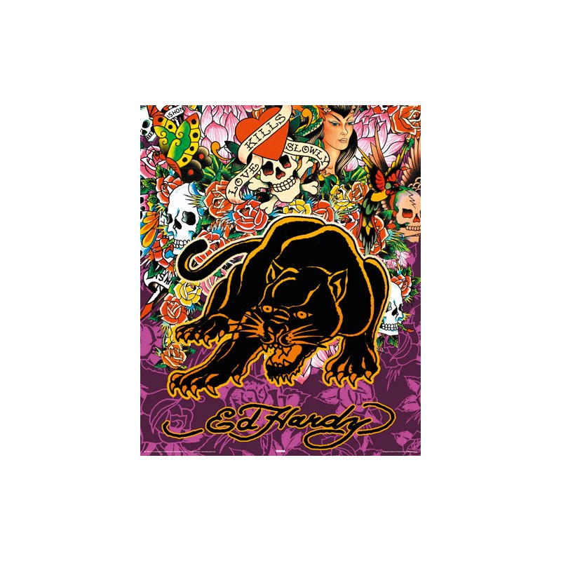 Ed Hardy Poster Black Panther