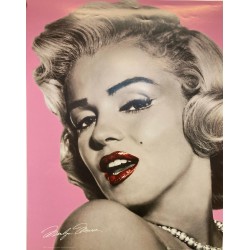 Marilyn Monroe Pink with red Lips