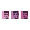Audrey Hepburn - Pink triptych