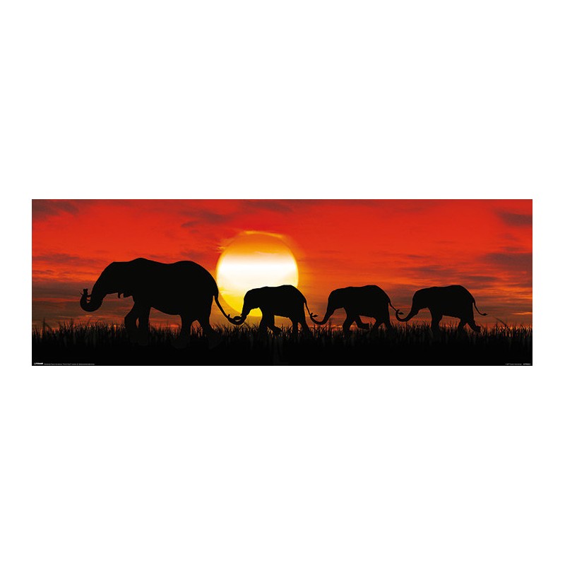 Sunset Elephants - Elefanter i solnedgång Sunset Elephants - Elefanter i solnedgång