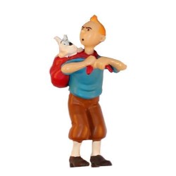 Tintin - PVC - Tintin med Milou på ryggen
