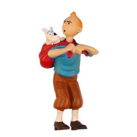 Tintin - PVC - Tintin med Milou på ryggen