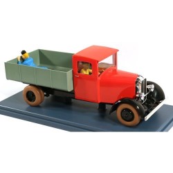 Tintin - 1:24 Modellbil 49 - Röd Lastbil (Blå Lotus)