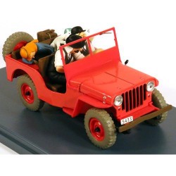 Tintin - 1:24 Modellbil 6 - Red Jeep