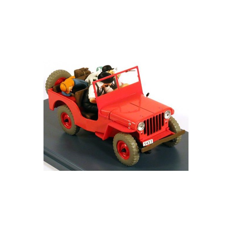 Tintin - 1:24 Modellbil 6 - Red Jeep Tintin - 1:24 Modellbil 6 - Red Jeep