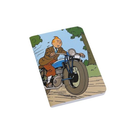 Tintin - Anteckningsbok - Tintin på motorcykel