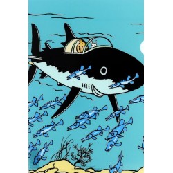 Tintin - Plastficka A4 - Hajubåt