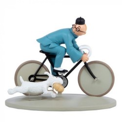 Tintin på cykel - Blå Lotus - Statyett