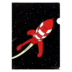 Tintin - Plastficka A4 - Raket i rymden