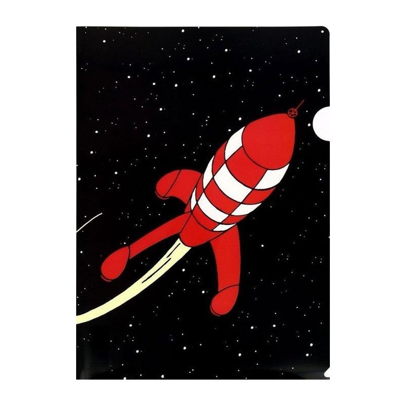 Tintin - Plastficka A4 - Raket i rymden