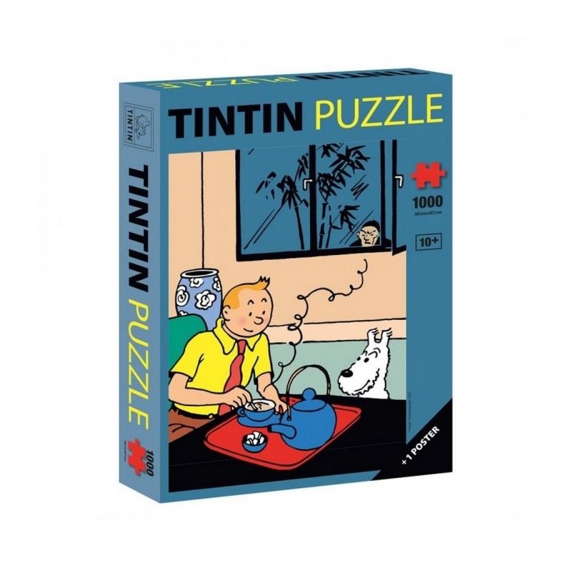 Tintin - Pussel - Tintin dricker te