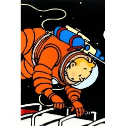 Tintin - Plastficka A4 - Tintin i rymden