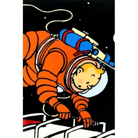 Tintin - Plastficka A4 - Tintin i rymden