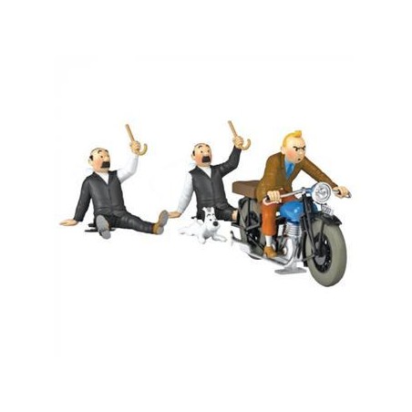 Tintin - 1:24 Modellbil 70 Tintin Motorcykel