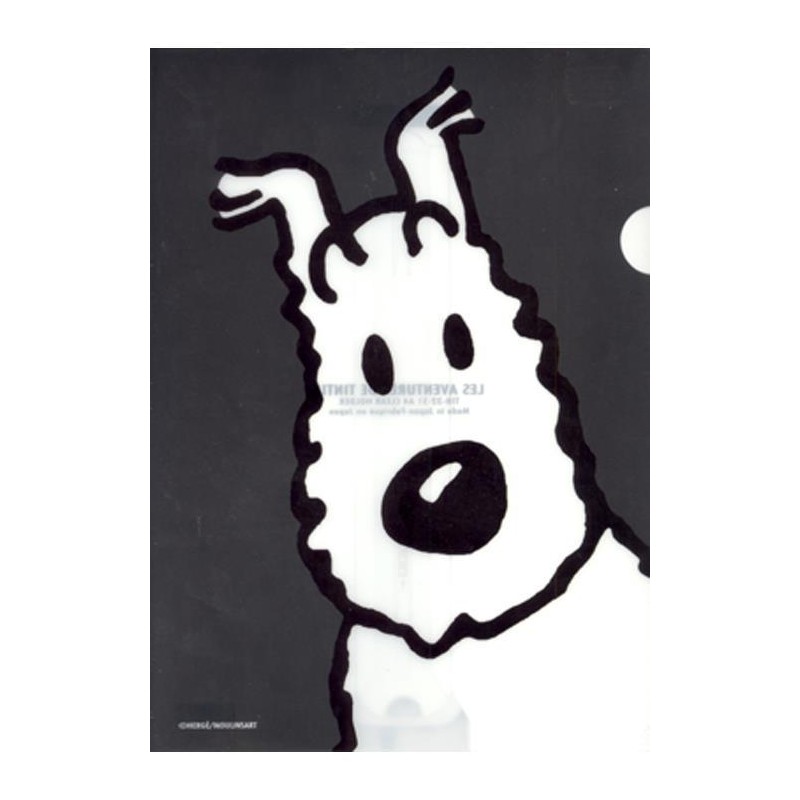 Tintin - Plastficka A4 - Milou - Grå
