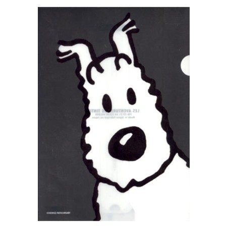 Tintin - Plastficka A4 - Milou - Grå