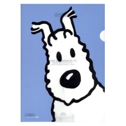 Tintin - Plastficka A4 - Milou - Ljusblå