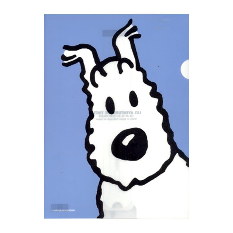Tintin - Plastficka A4 - Milou - Ljusblå