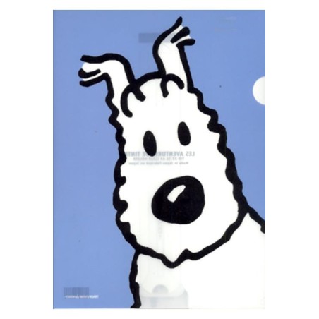 Tintin - Plastficka A4 - Milou - Ljusblå