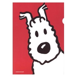 Tintin - Plastficka A4 - Milou - Röd