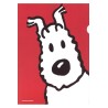 Tintin - Plastficka A4 - Milou - Röd