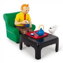 Tintin - Resin - Tintin och Milou dricker Te