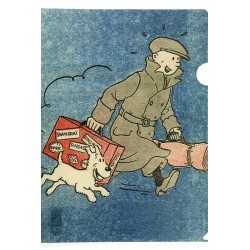 Tintin - Plastficka A4 - Tintin med bagage - Det sönderslagna örat