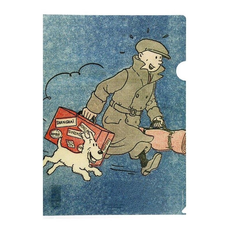 Tintin - Plastficka A4 - Tintin med bagage - Det sönderslagna örat
