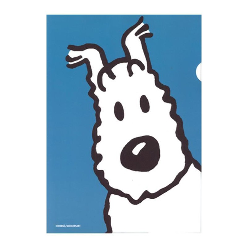 Tintin - Plastficka A4 - Milou, blå