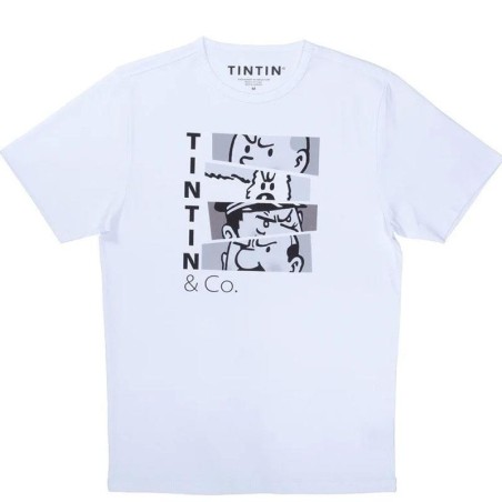 Tintin - T-Shirt - Tintin och Co Svart/vit