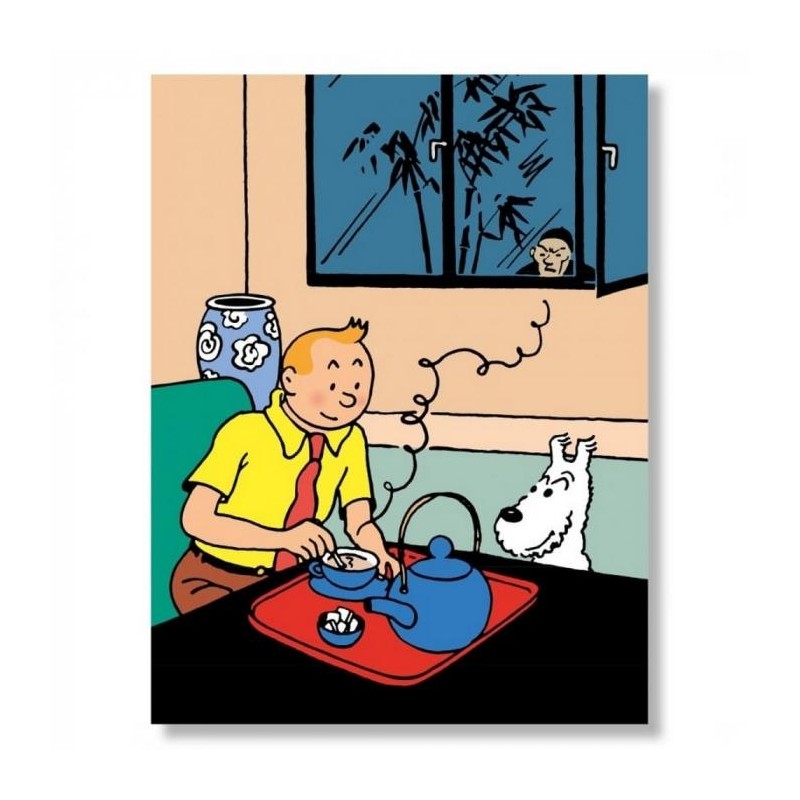 Poster - Tintin dricker te Poster - Tintin dricker te