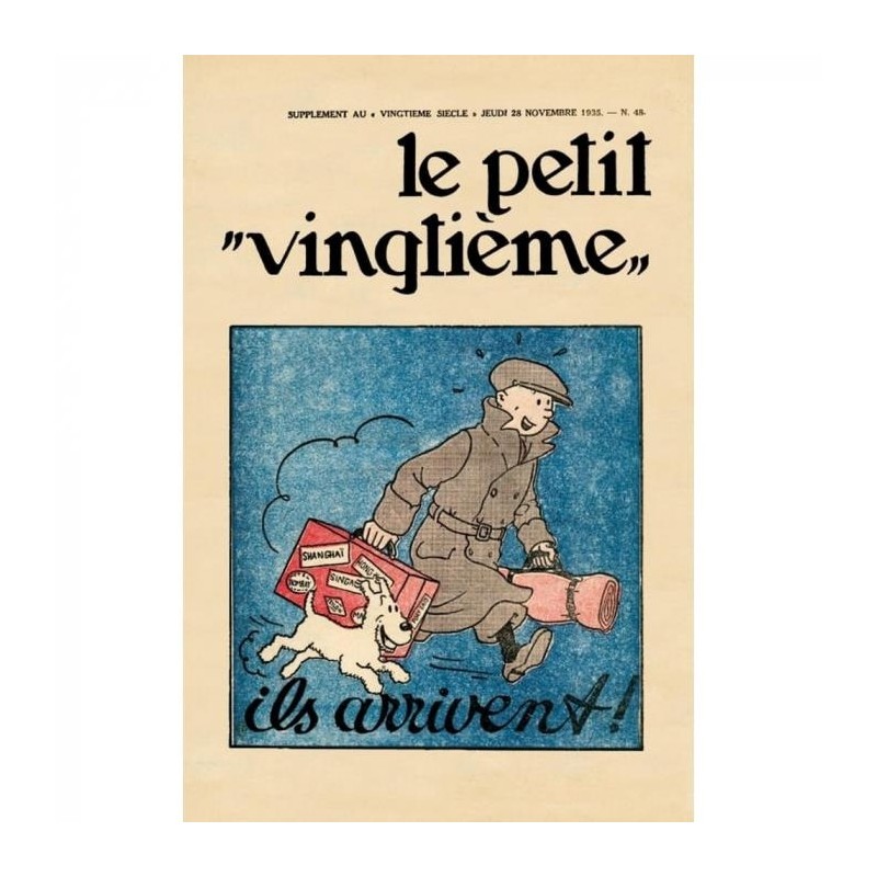 Poster - Le Petit Vingtième: Tintin på väg (1935) Poster - Le Petit Vingtième: Tintin på väg (1935)