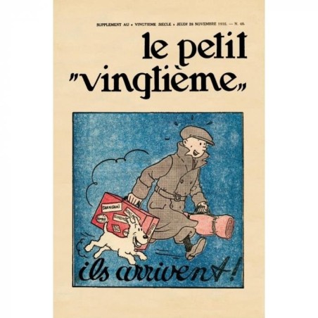 Poster - Le Petit Vingtième: Tintin på väg (1935)