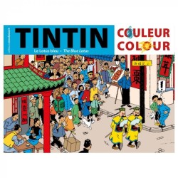 Tintin - Målarbok - Blå Lotus