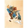 Poster - Tintin bär böcker