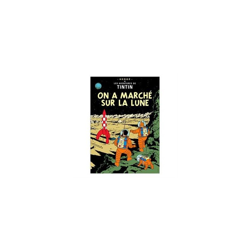 Poster -Tintin On a marché sur la lune -Månen tur och retur del2 Poster -Tintin On a marché sur la lune -Månen tur och retur del2
