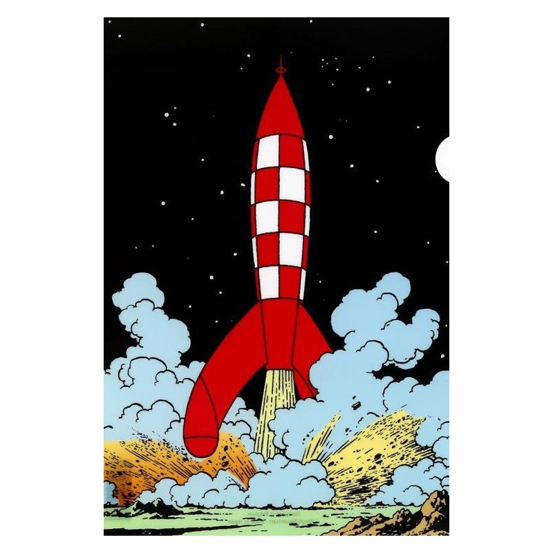 Tintin - Plastficka A4 - Månraket