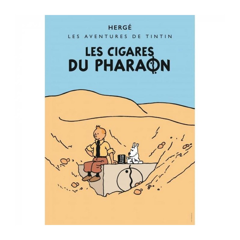 Poster - Tintin Les Cigars du Pharaon - Faraos cigarrer Ny design Poster - Tintin Les Cigars du Pharaon - Faraos cigarrer Ny design