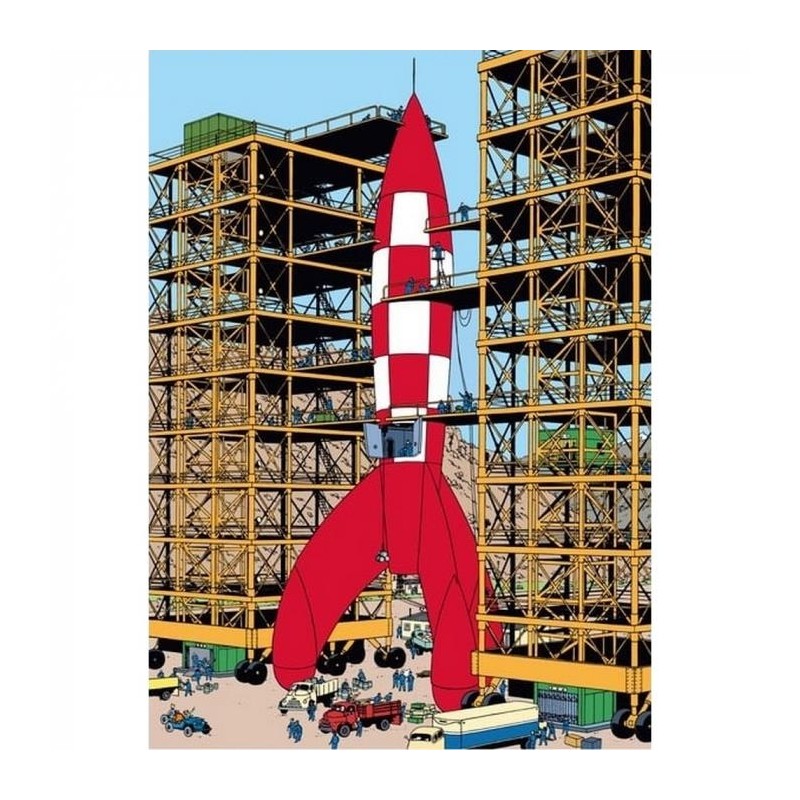 Tintin - Plastficka A4 - Raket inför avfyrning