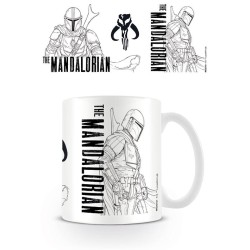 Star Wars - The Mandalorian (Line Art) - Mugg